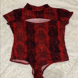 Fashion nova snake print bodysuit